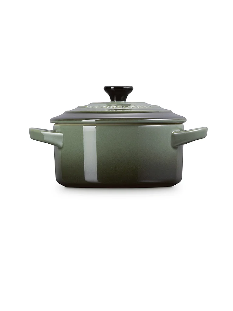 LE CREUSET Mini-Cocotte POTERIE 10cm/0,2L Thyme dunkelgrün baby 3